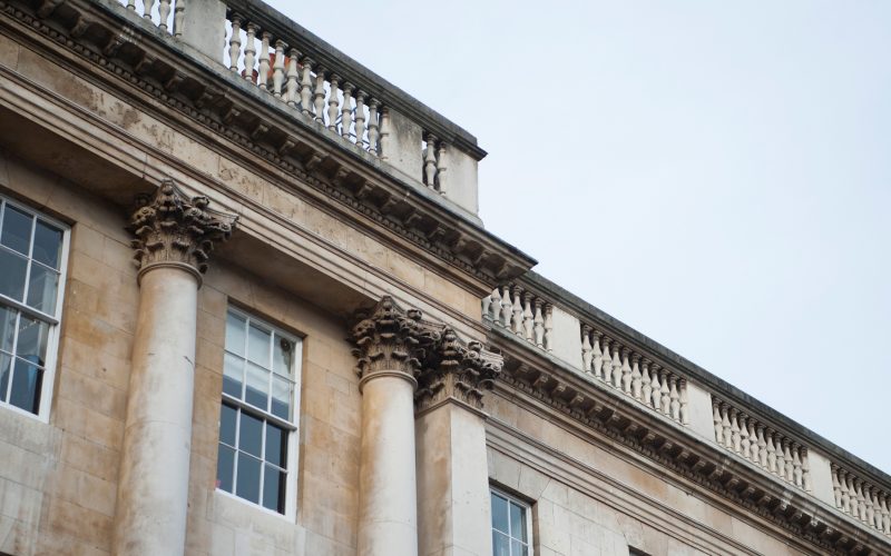 5 Stone Buildings - top of the building