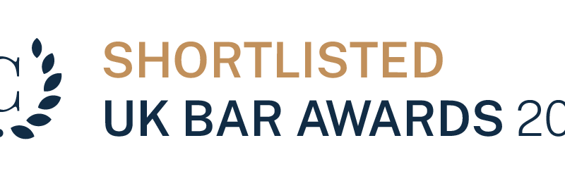Shortlisted for Chancery set of the year Chambers and Partners UK Bar awards 2022